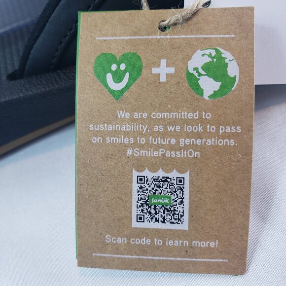 New Sanuk Womens Cosmic Aquarius H2O Black Flip Flops - Picture 11 of 11